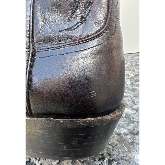 LUCCHESE T3203S4 Red Black Cowboy Western Boots Men’s Size 10 D main image 13